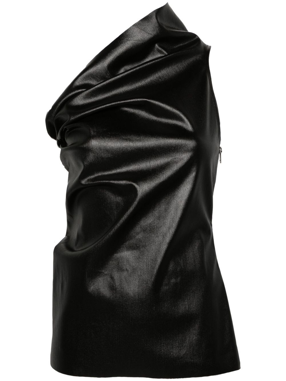 Rick Owens Athena 单肩坦克背心 - 黑色