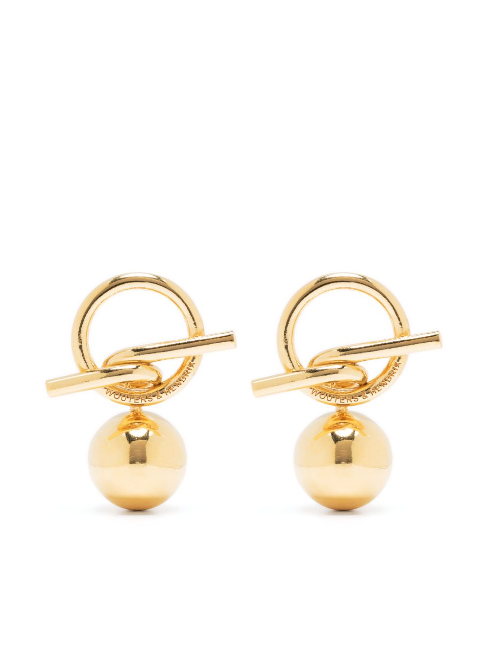 Wouters & Hendrix ball drop earrings - 金色
