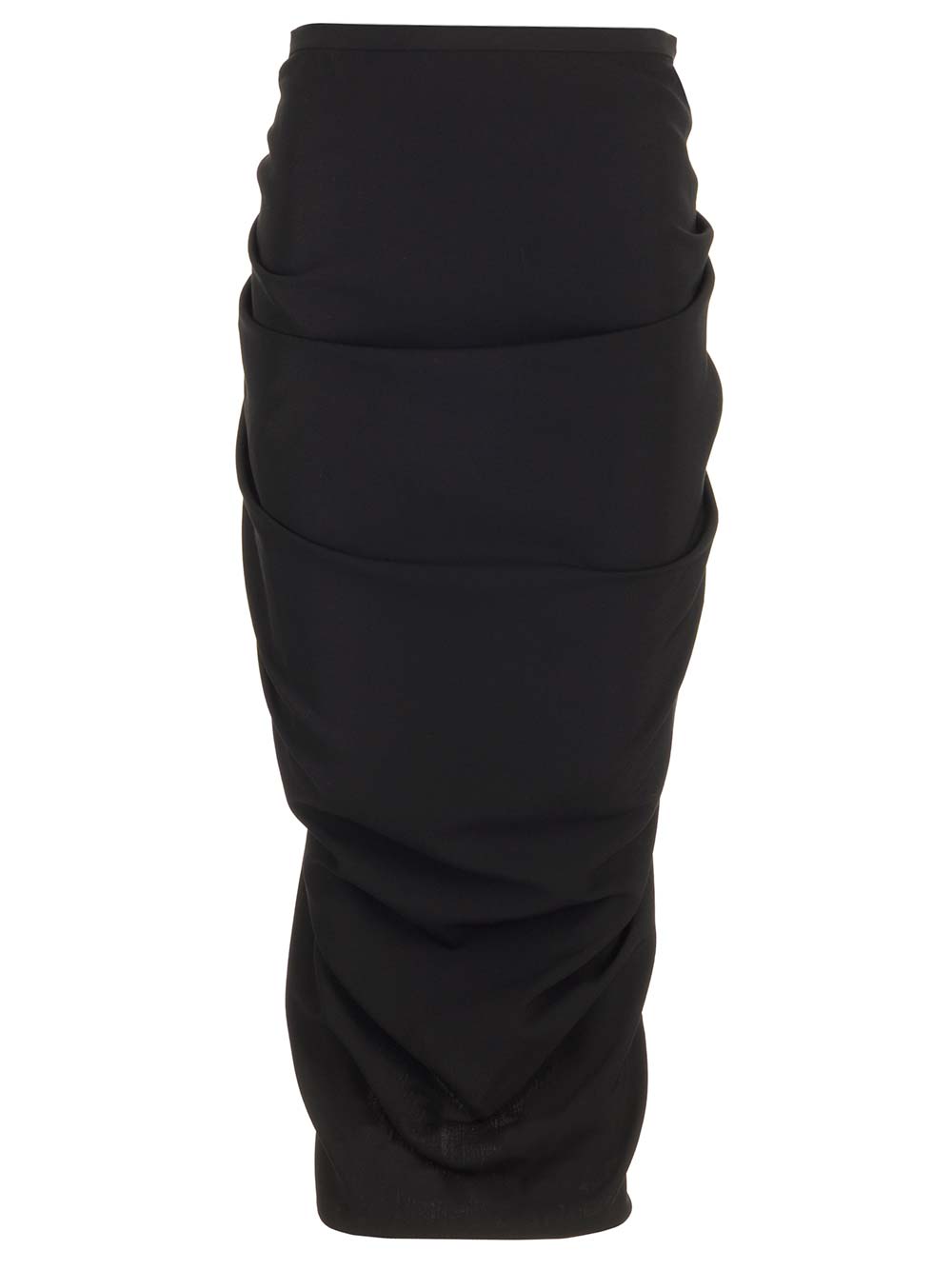 Dries Van Noten Wool Jersey Midi Skirt