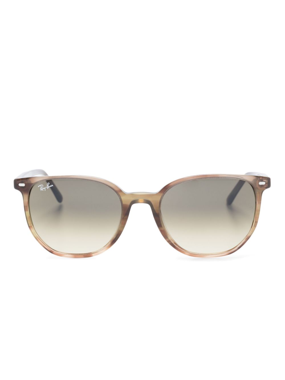 Ray-Ban Elliot 几何形镜框太阳眼镜 - 褐色