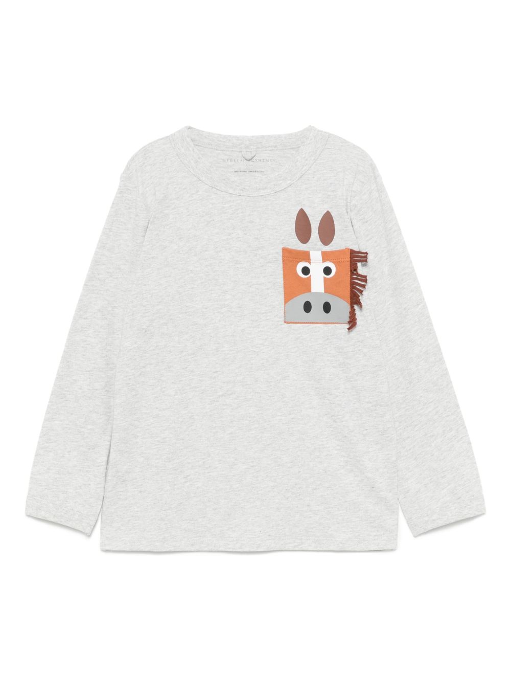 Stella McCartney Kids 骏马图案T恤 - 灰色