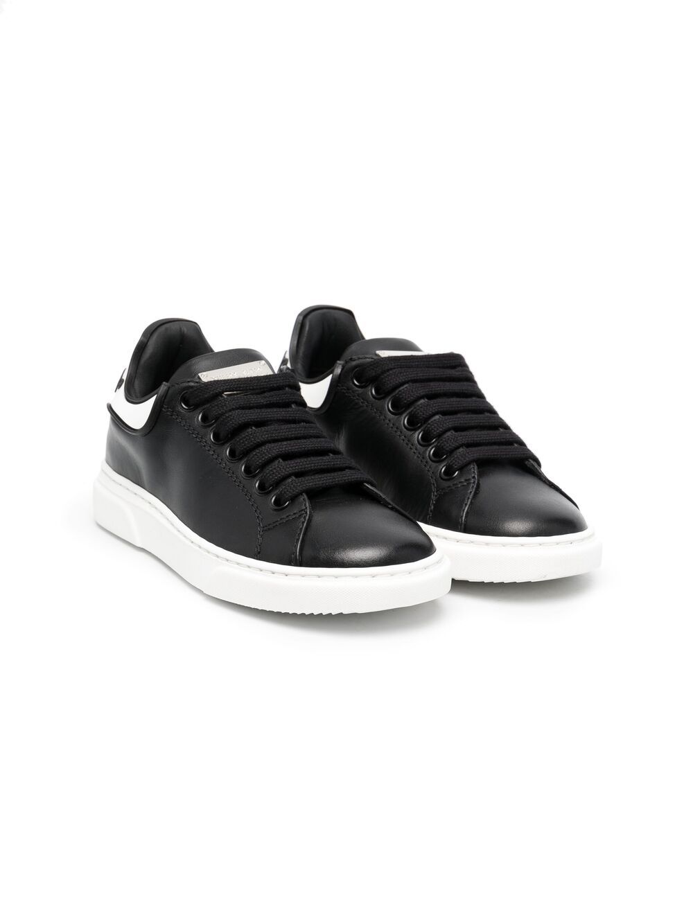 Philipp Plein Junior Runner 皮质运动鞋 - 黑色
