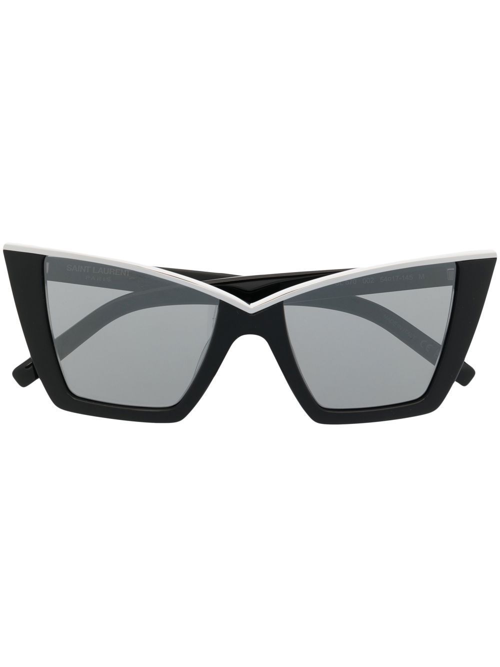 Saint Laurent 猫眼框太阳眼镜 - 银色