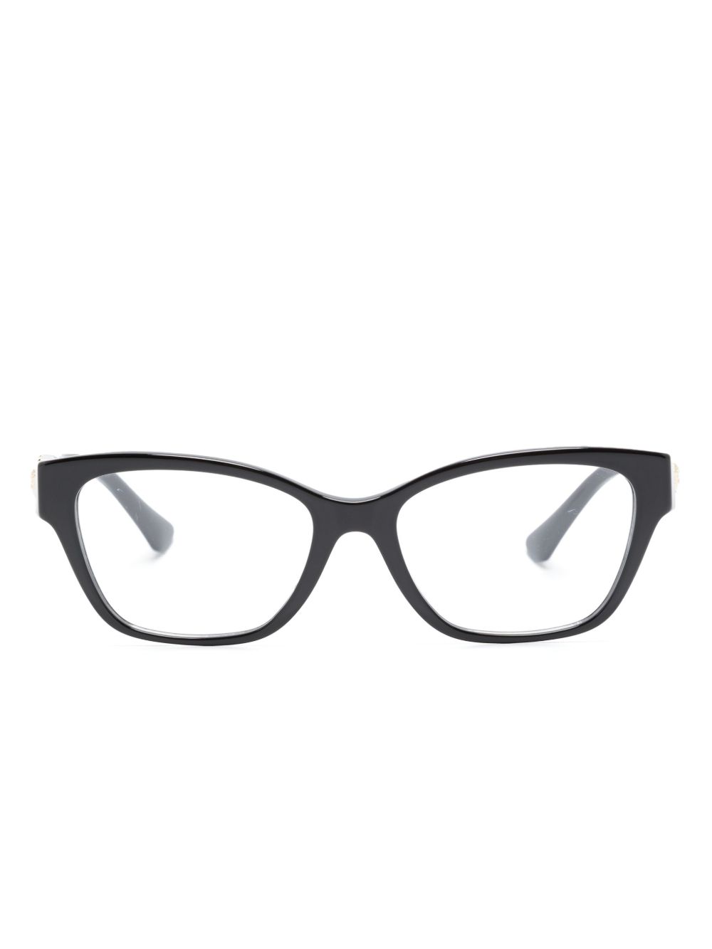 Versace Eyewear 美杜莎标牌猫眼框眼镜 - 黑色