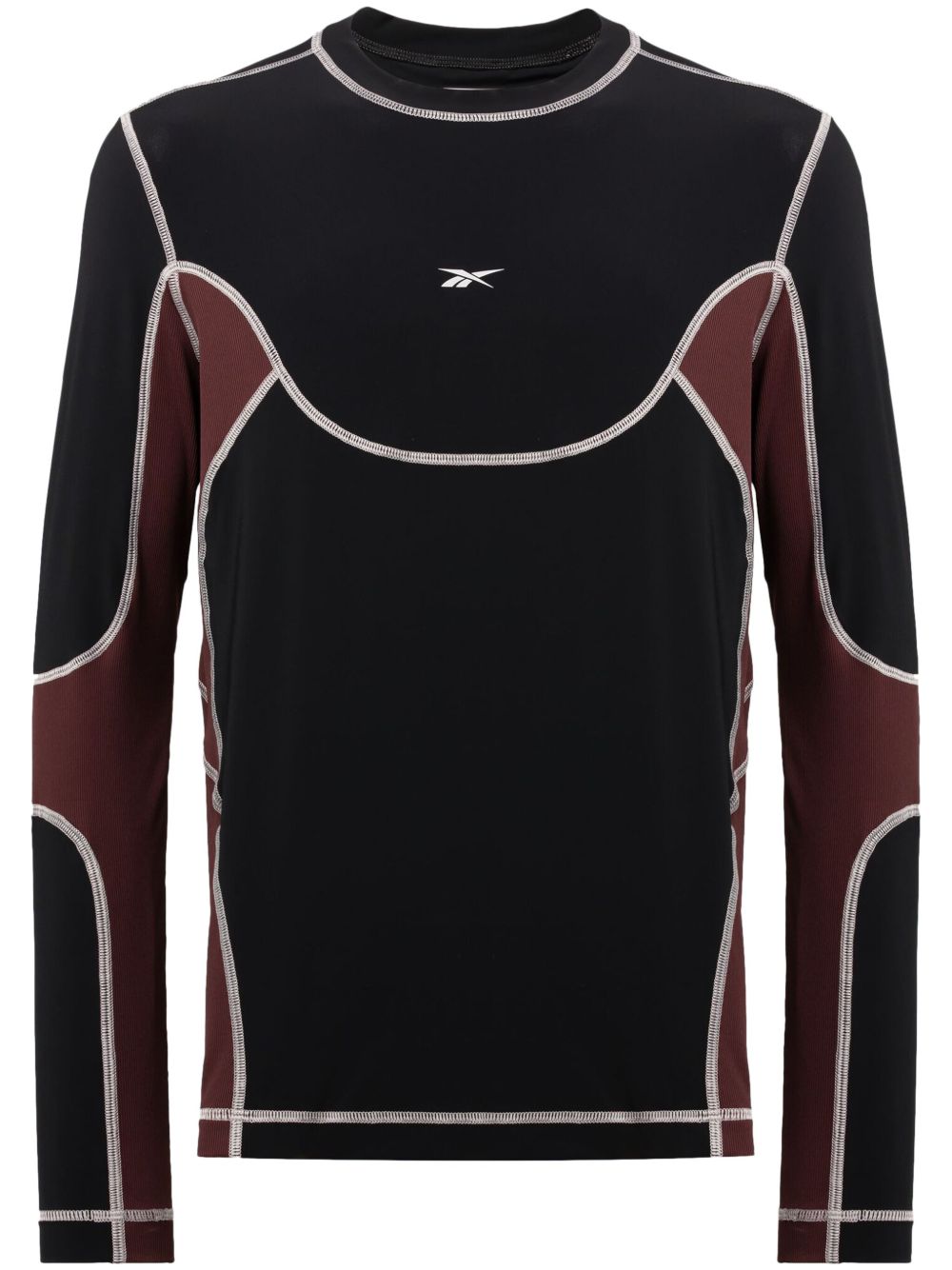 Reebok LTD 双色细罗纹T恤 - 黑色
