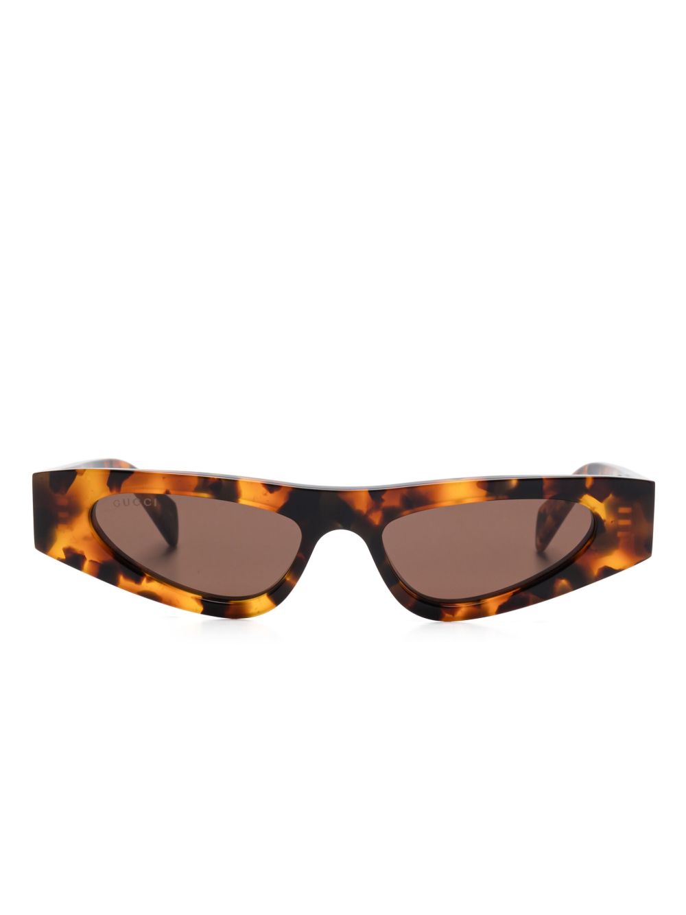 Gucci Eyewear 猫眼框太阳眼镜 - 褐色