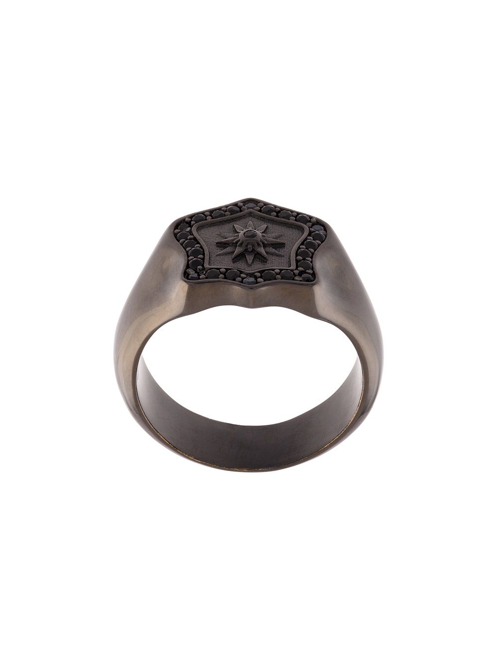 Nialaya Jewelry 图腾戒指 - 黑色