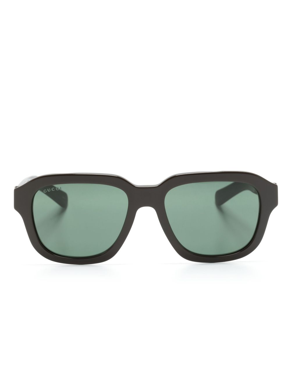 Gucci Eyewear 超大方框太阳眼镜 - 褐色