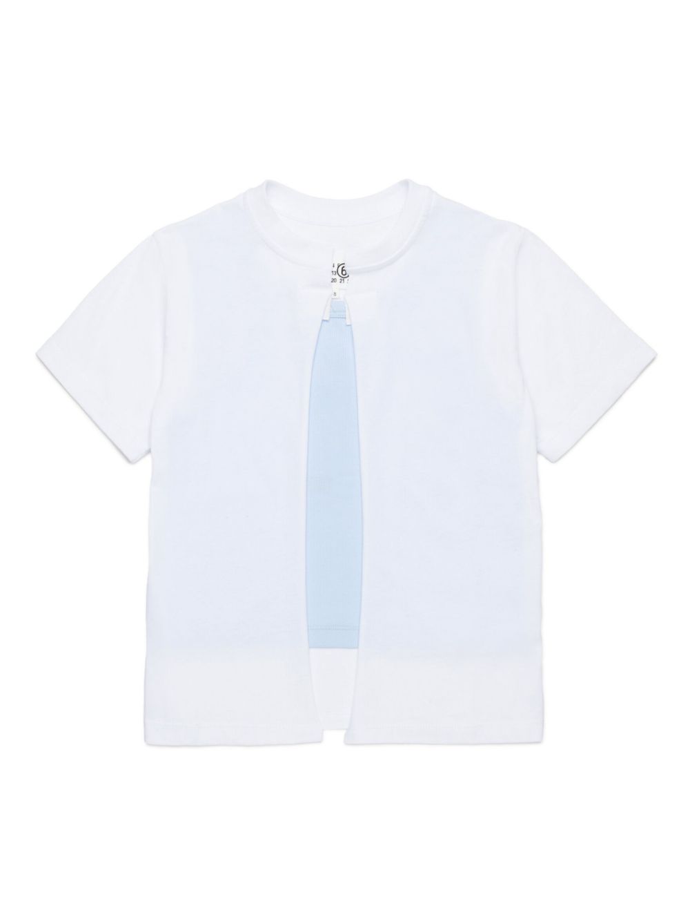 MM6 Maison Margiela Kids 分层式T恤 - 白色