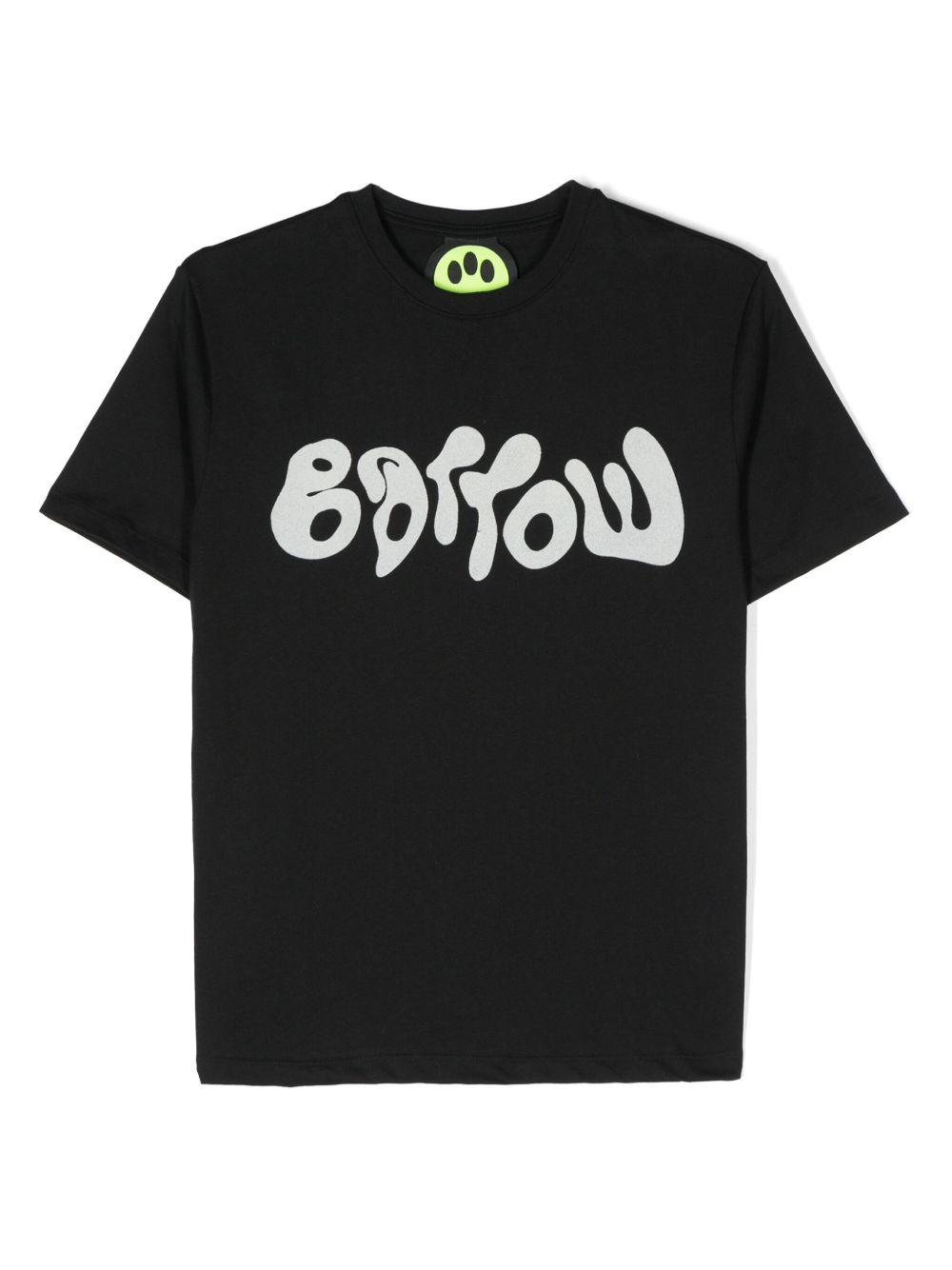 Barrow kids 植绒logo棉T恤 - 黑色