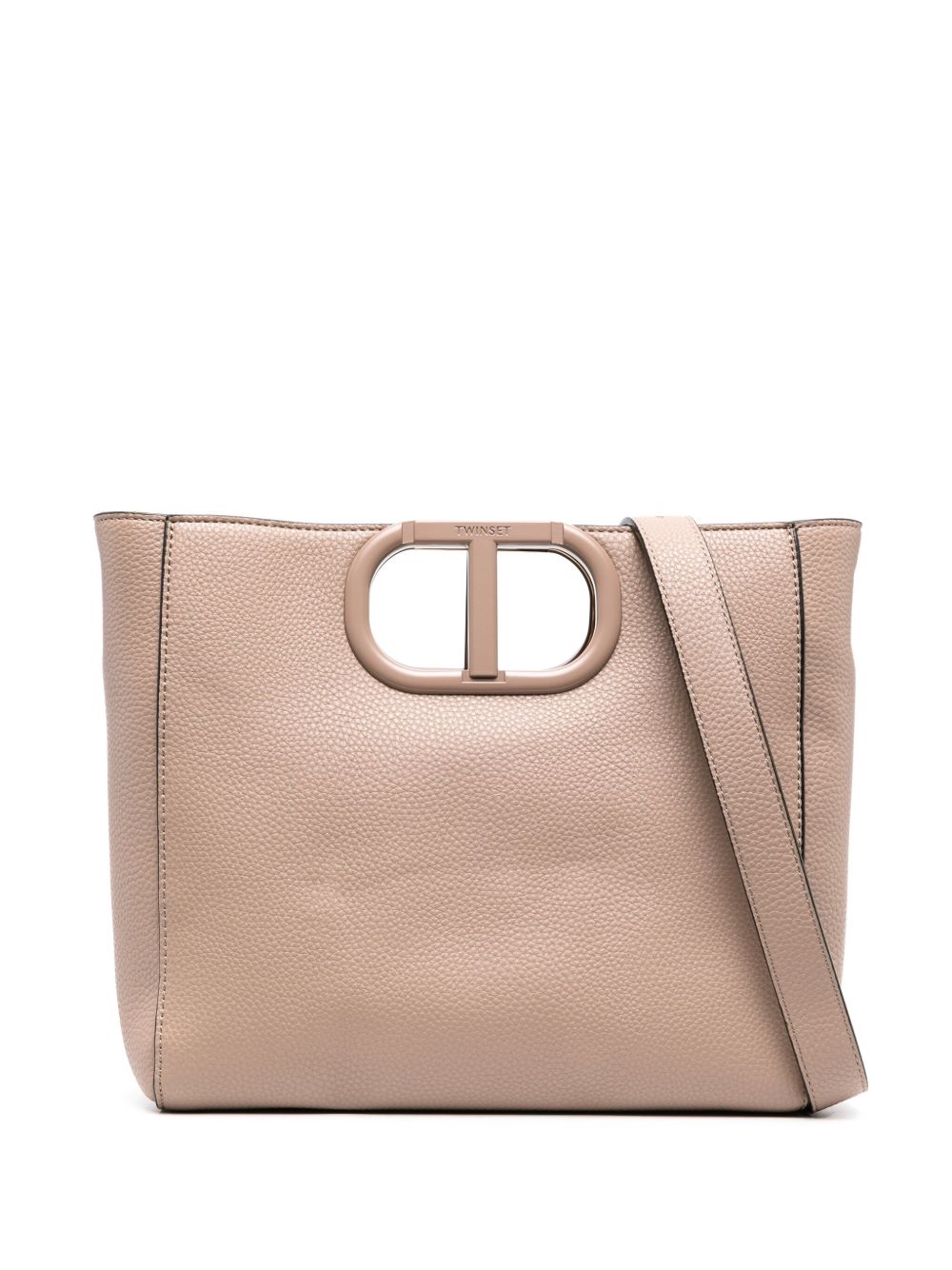 TWINSET Lila logo标牌托特包 - 褐色