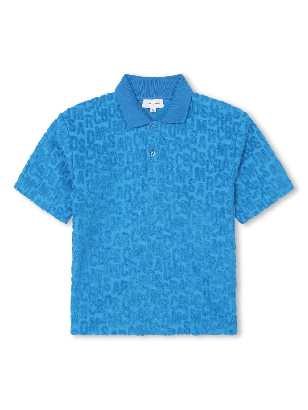 Marc Jacobs Kids logo刺绣polo衫 - 蓝色