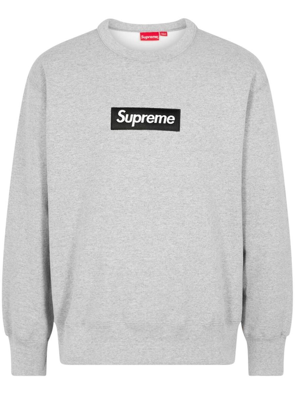 Supreme 方块logo圆领卫衣 - 灰色