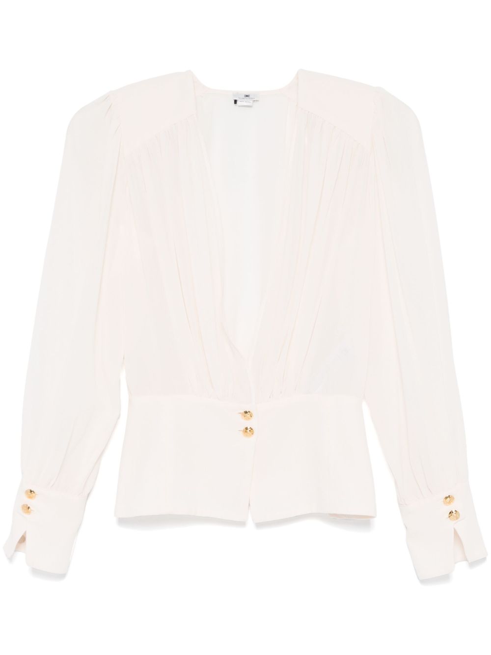 Elisabetta Franchi 褶饰细节罩衫 - 中性色