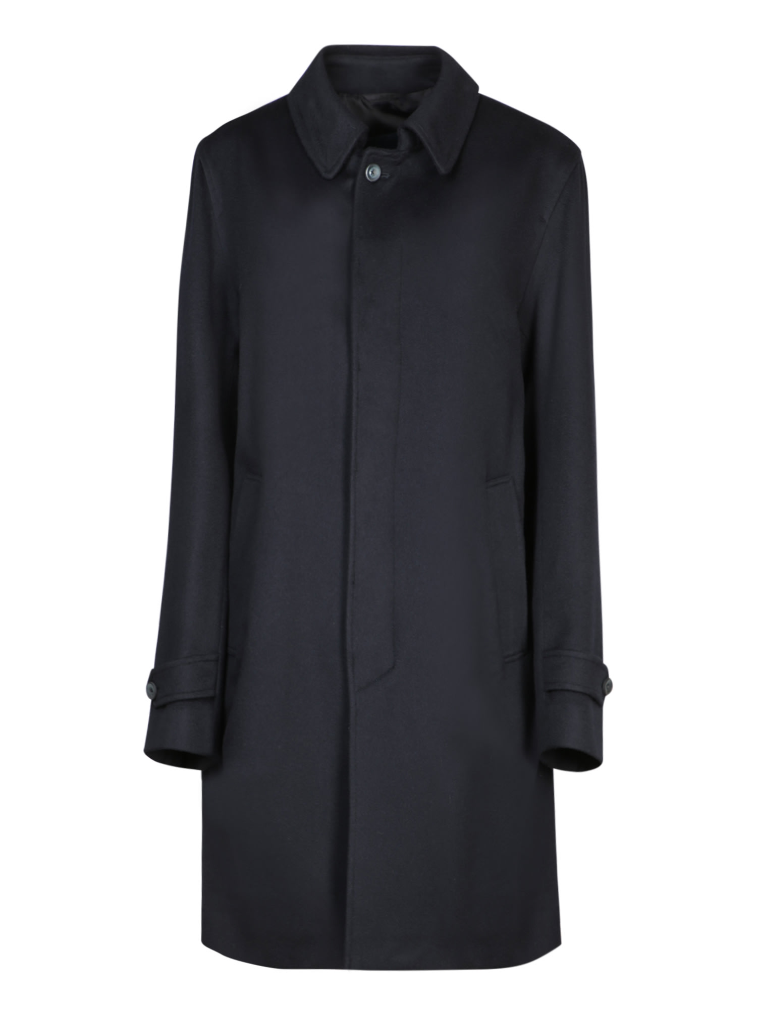 Herno Navy Blue Cashmere Coat