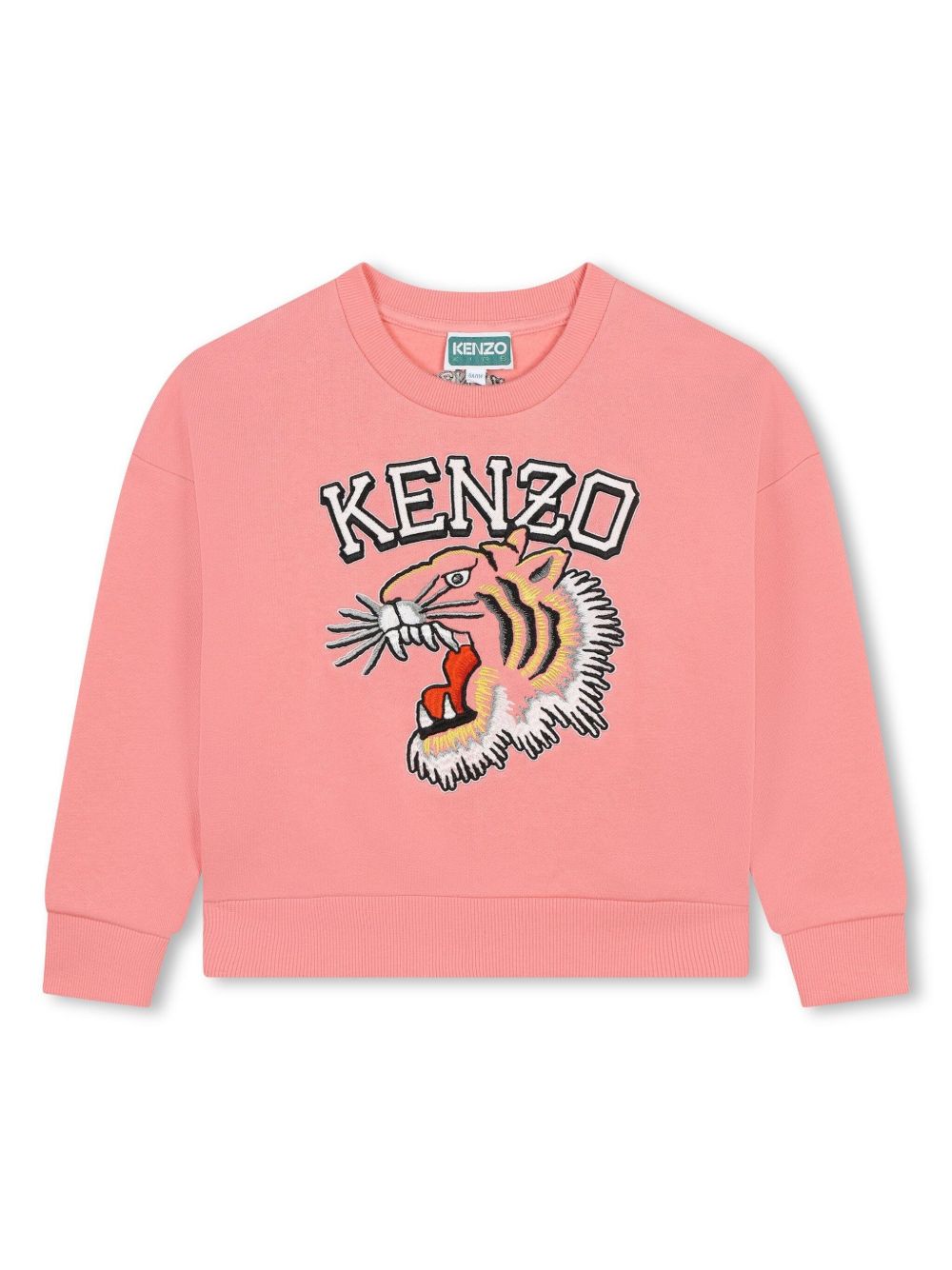 Kenzo Kids 对比logo印花套头衫 - 粉色