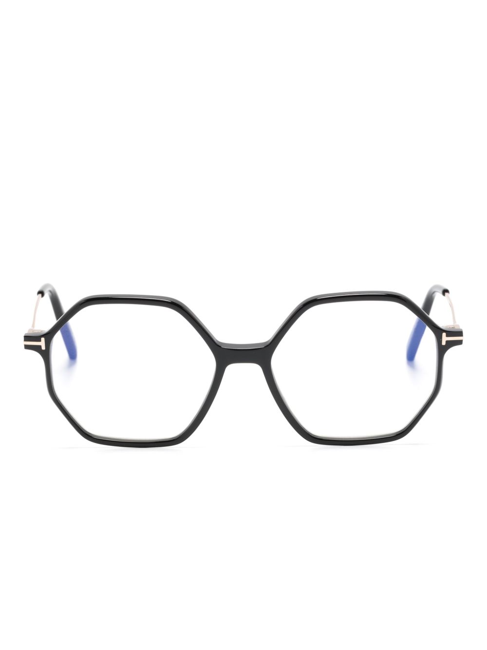 TOM FORD Eyewear 几何形框眼镜 - 黑色