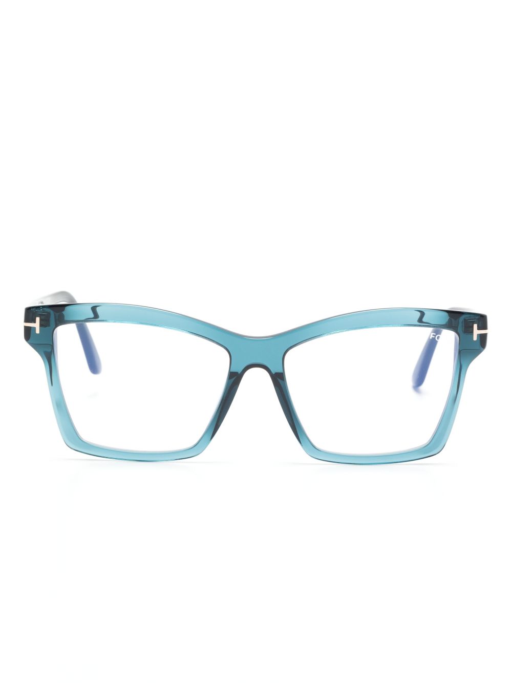 TOM FORD Eyewear FT5964B 长方形镜框眼镜 - 蓝色