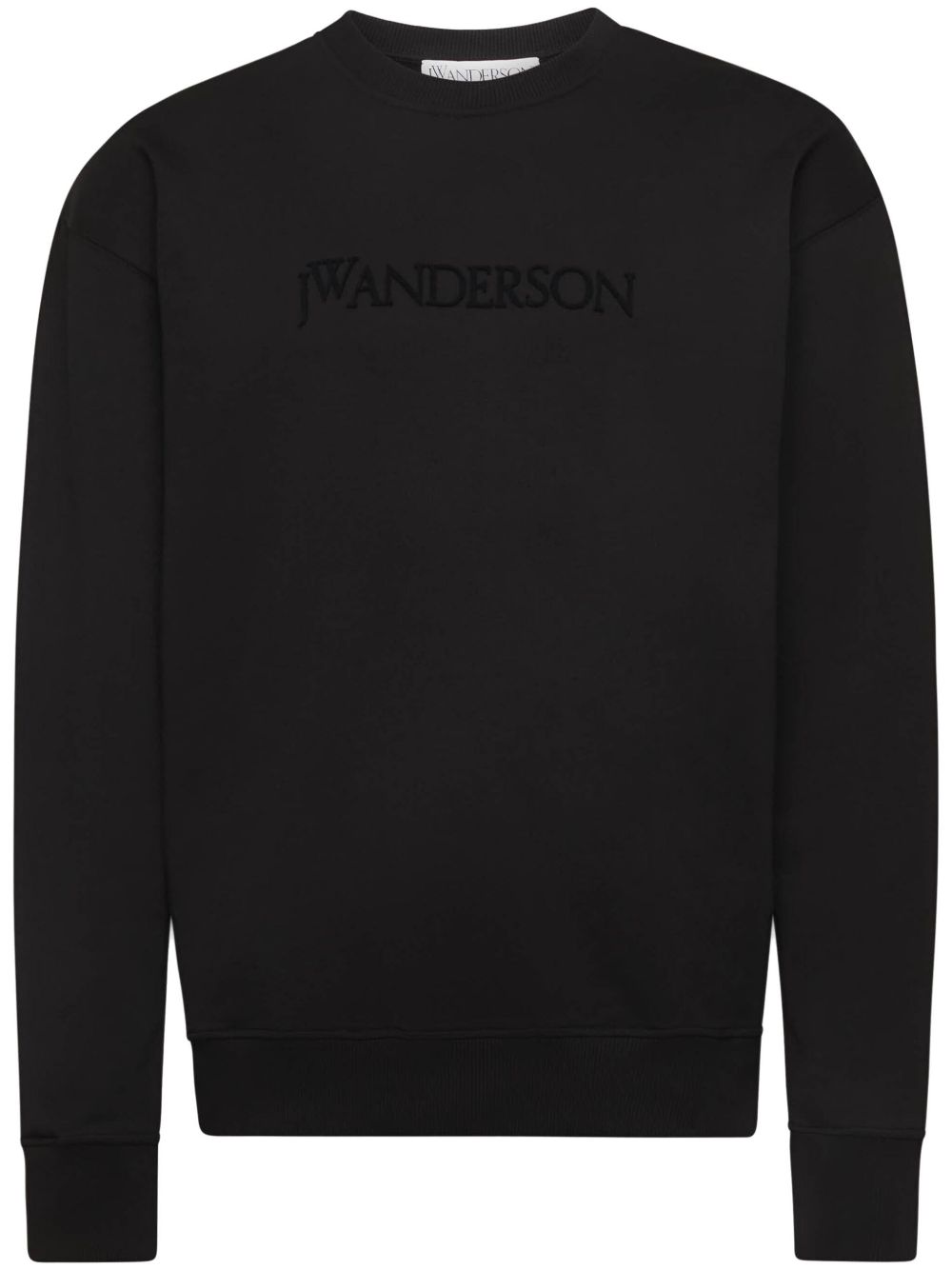 JW Anderson logo刺绣卫衣 - 黑色