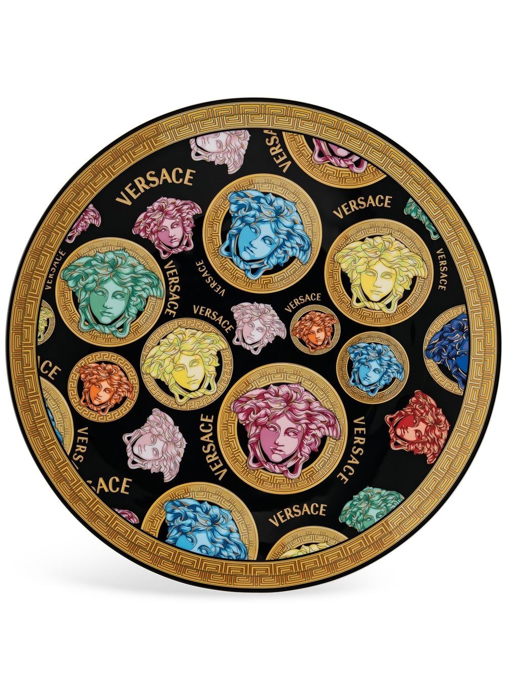 Versace 范思哲 Medusa Amplified 餐盘（33.1厘米） - 黑色