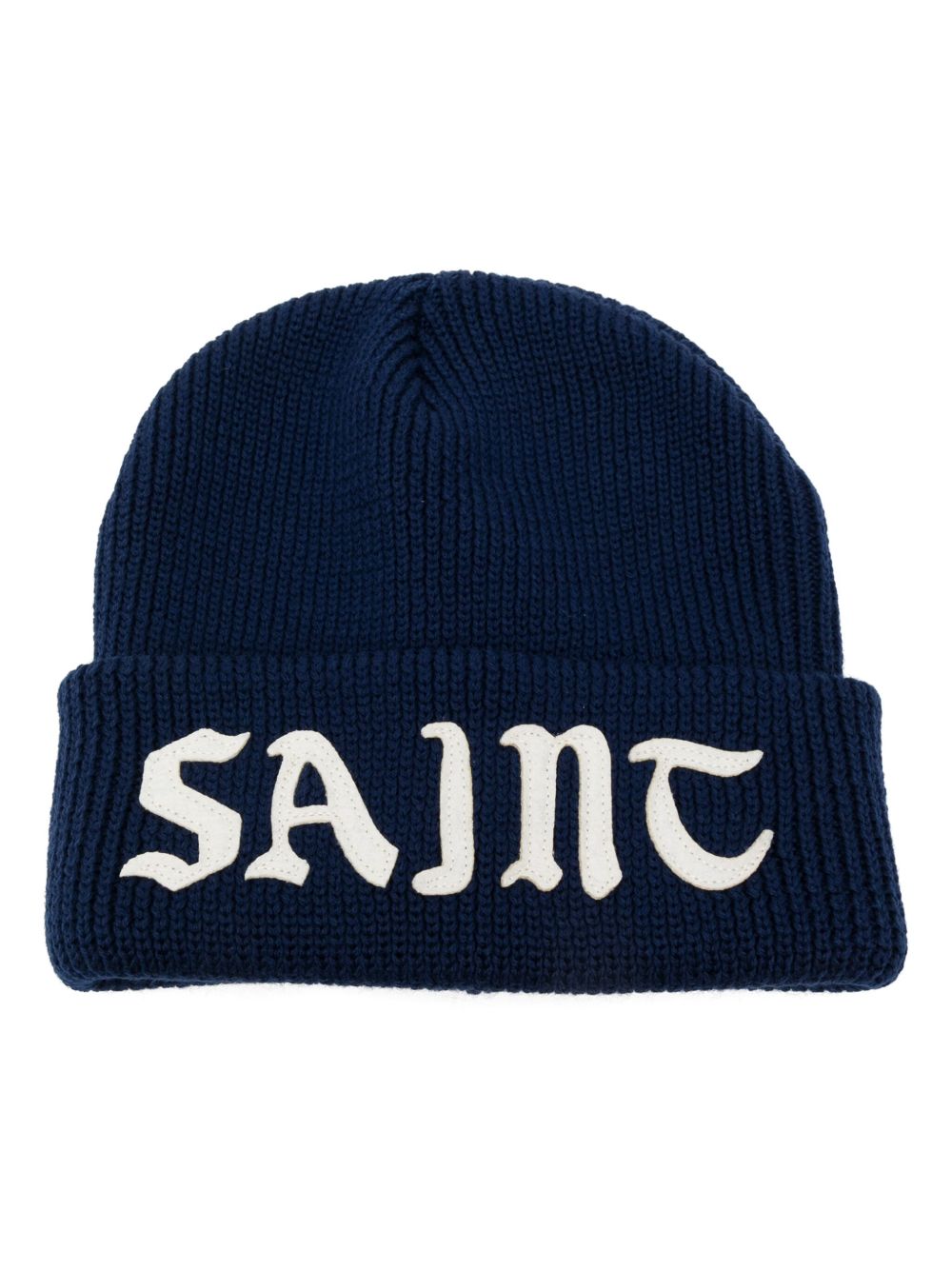 SAINT MXXXXXX logo套头帽 - 蓝色