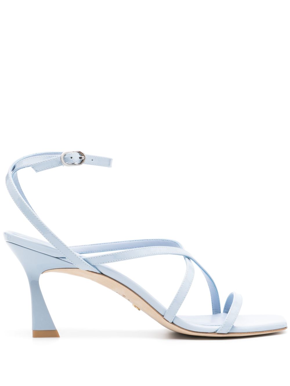 Stuart Weitzman Oasis 高跟皮质凉鞋 - 蓝色