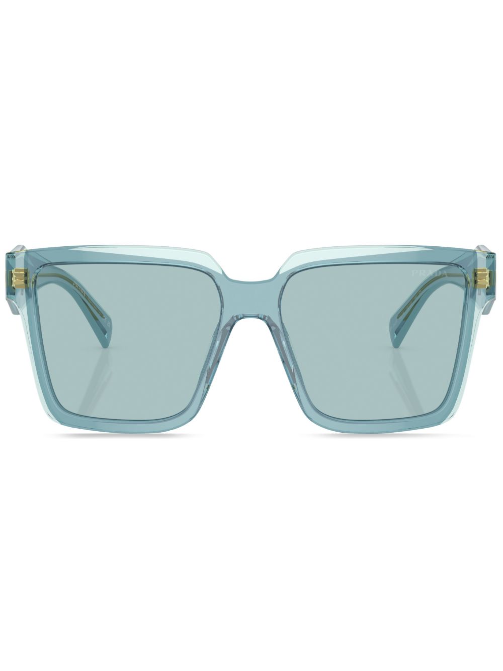 Prada Eyewear 有色镜片方框太阳眼镜 - 蓝色