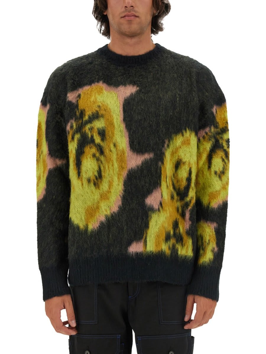 MSGM 玫瑰提花圆领针织套衫