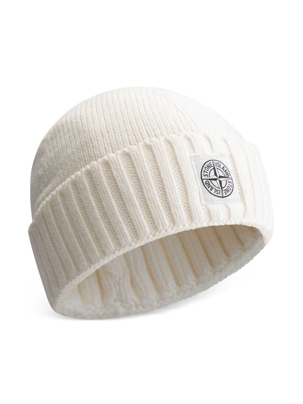 Stone Island Junior 罗盘贴花套头帽 - 白色