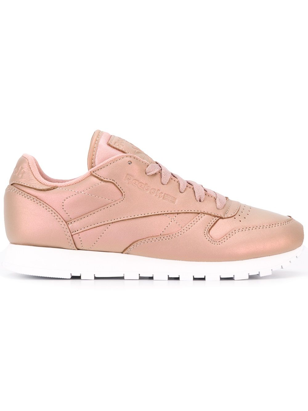 Reebok 金属感系带运动鞋 - 粉色
