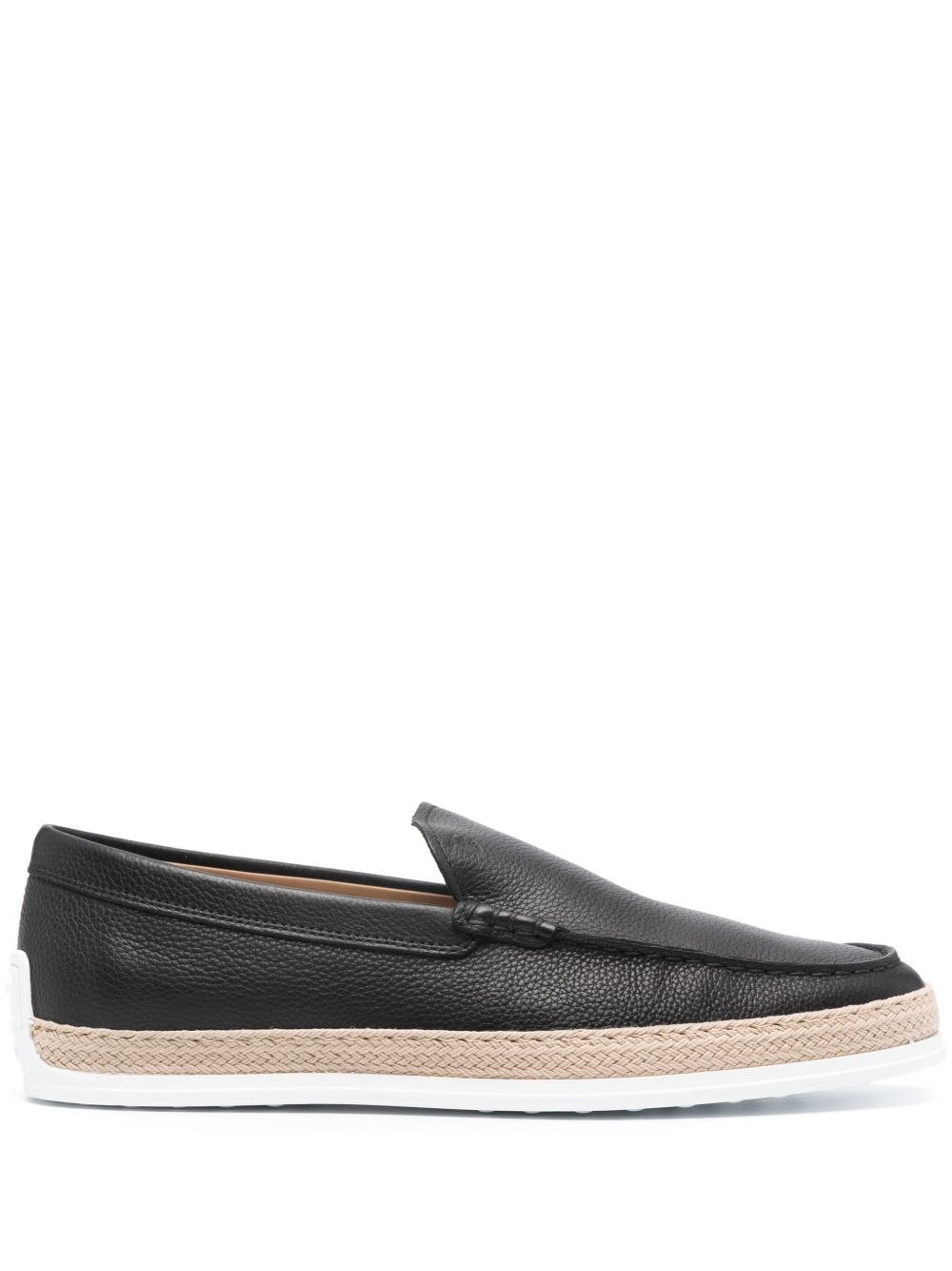 Tod's 拼接皮质乐福鞋 - 黑色