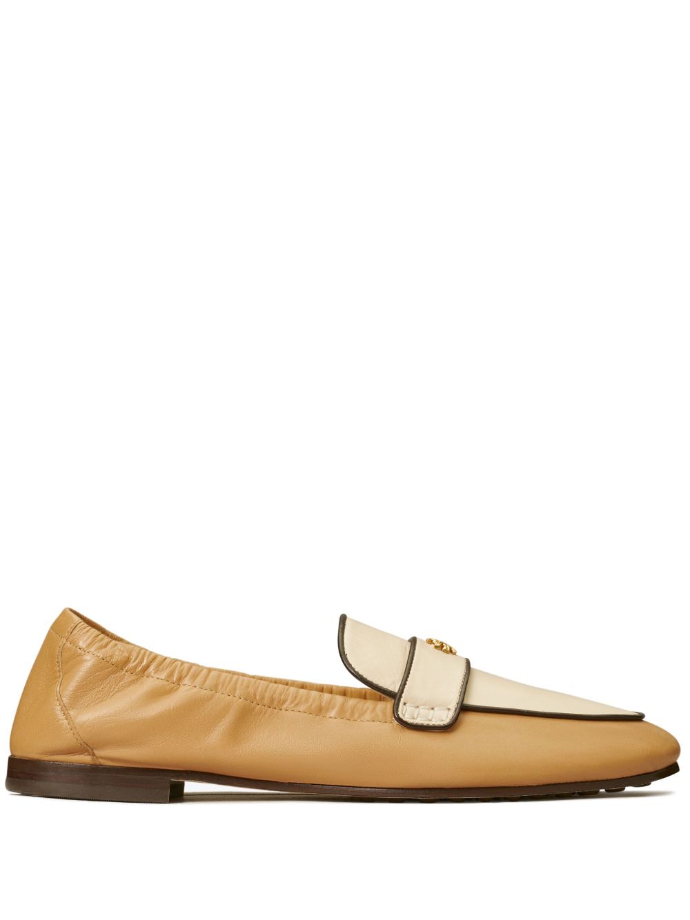Tory Burch Ballet 皮质乐福鞋 - 褐色