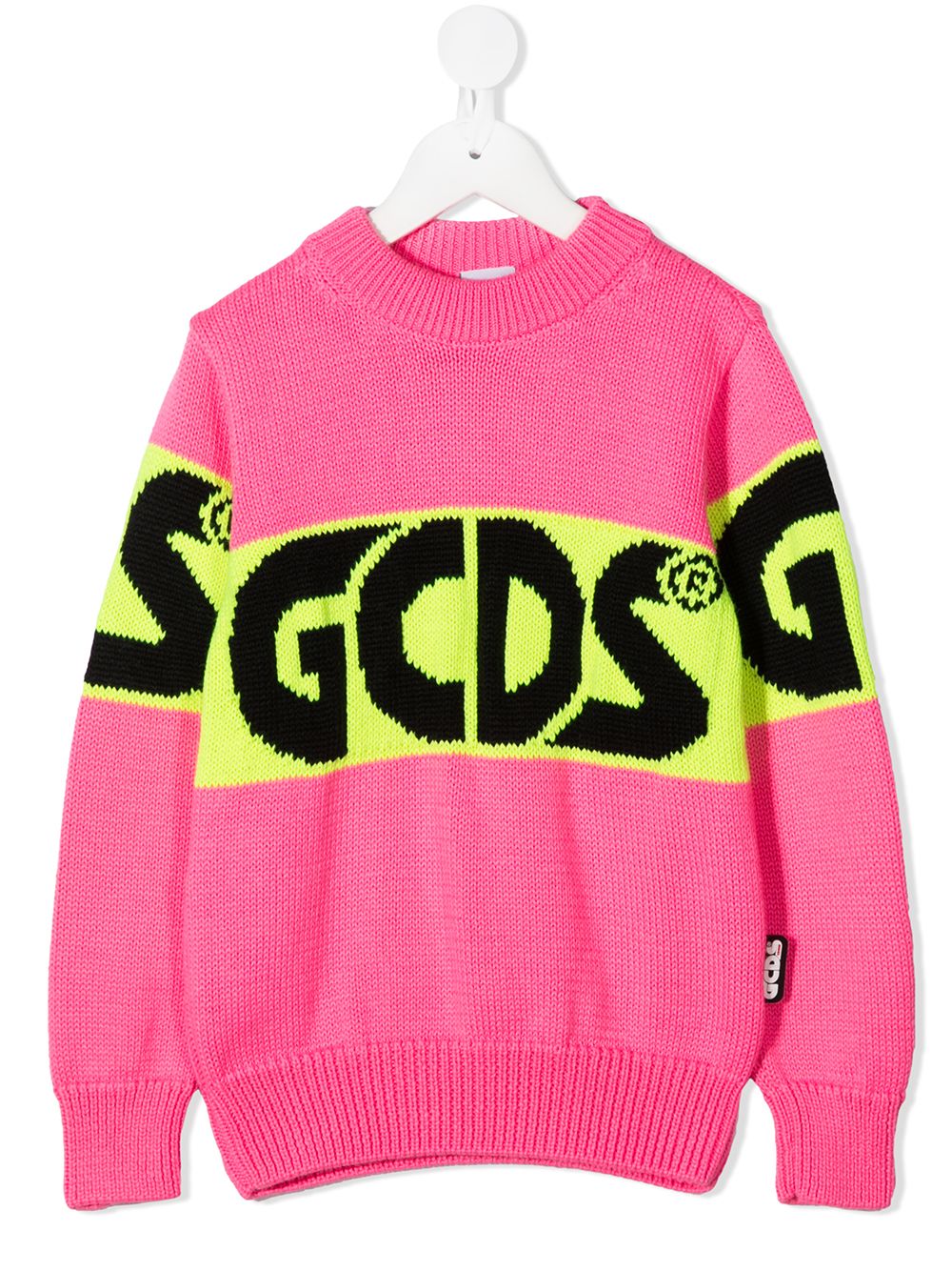 Gcds Kids 拼色logo针织毛衣 - 粉色