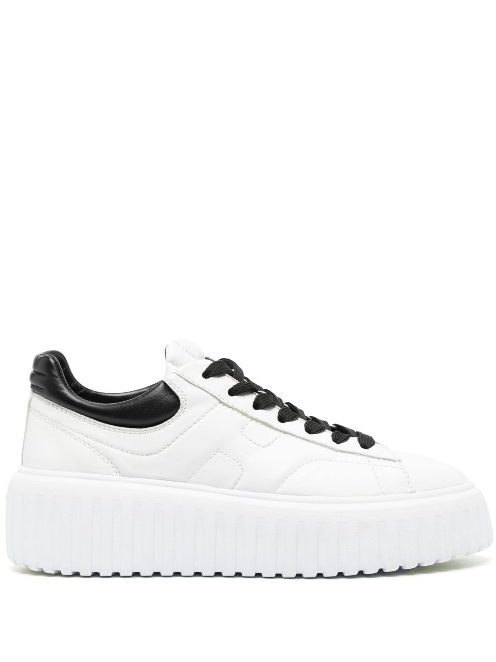 Hogan logo刺绣低帮运动鞋 - 白色