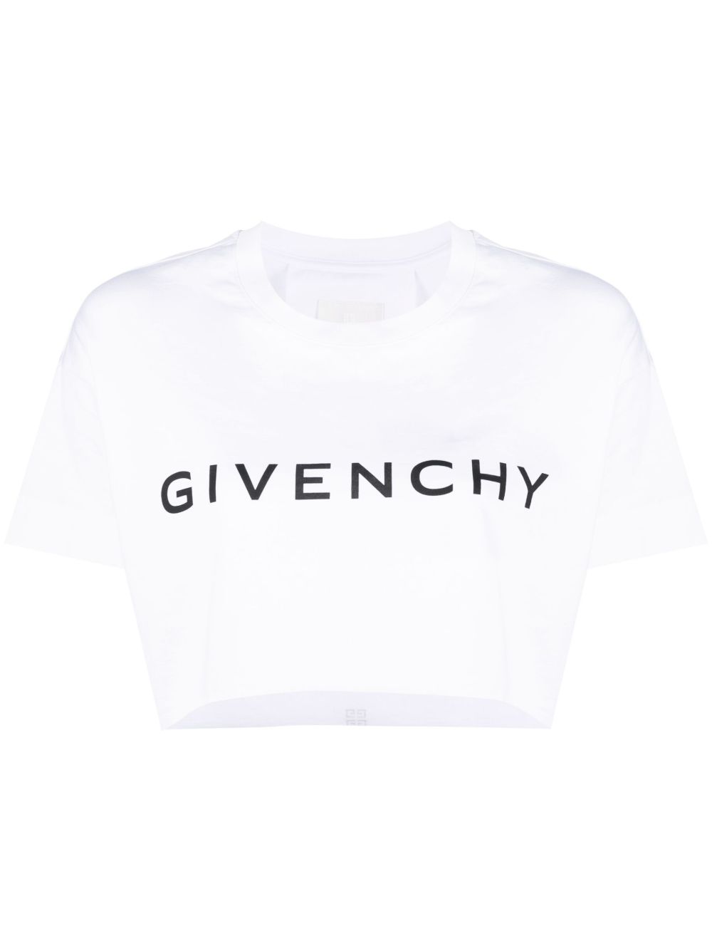 Givenchy logo印花短款T恤 - 白色
