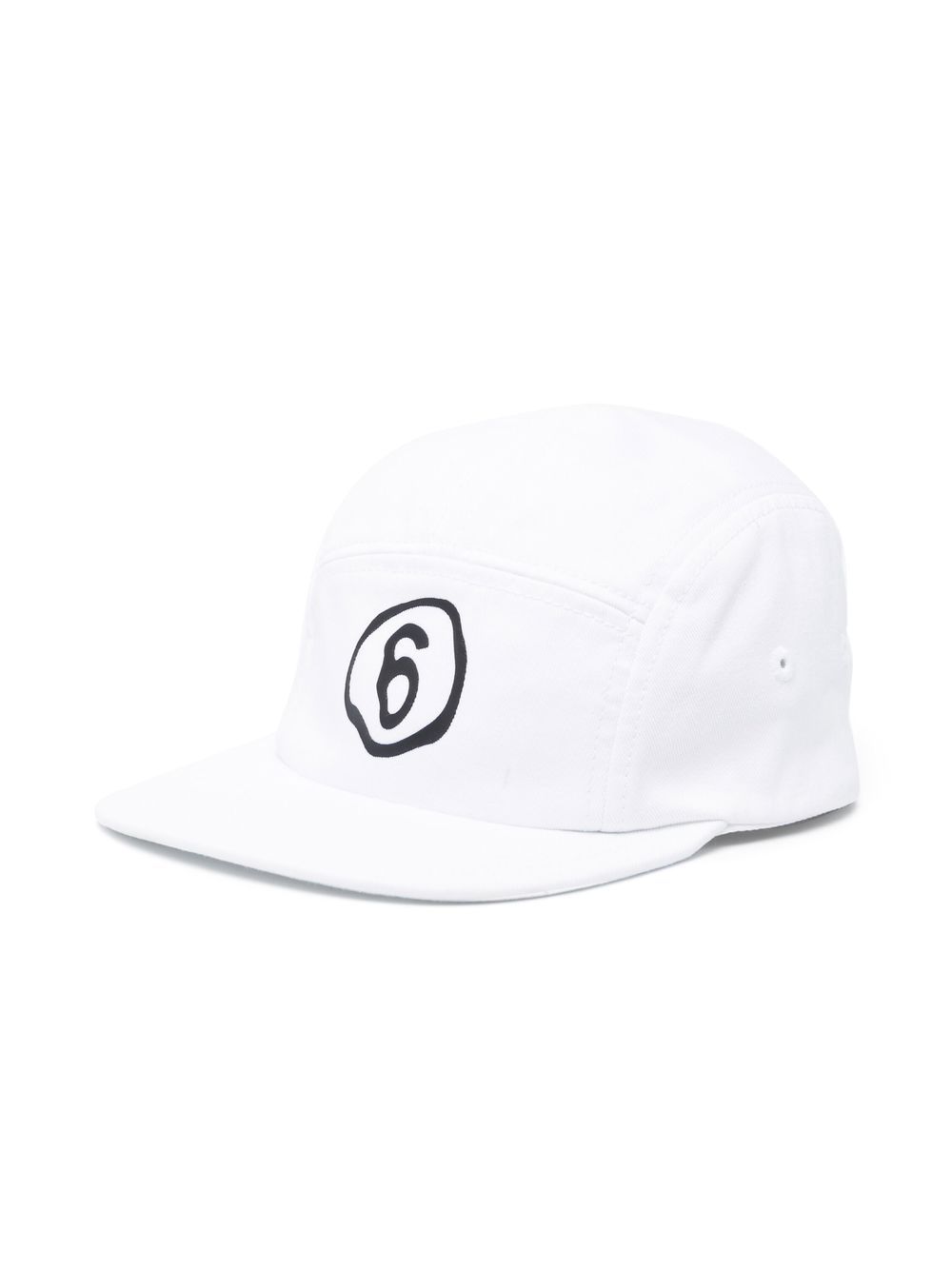 MM6 Maison Margiela Kids logo印花棒球帽 - 白色