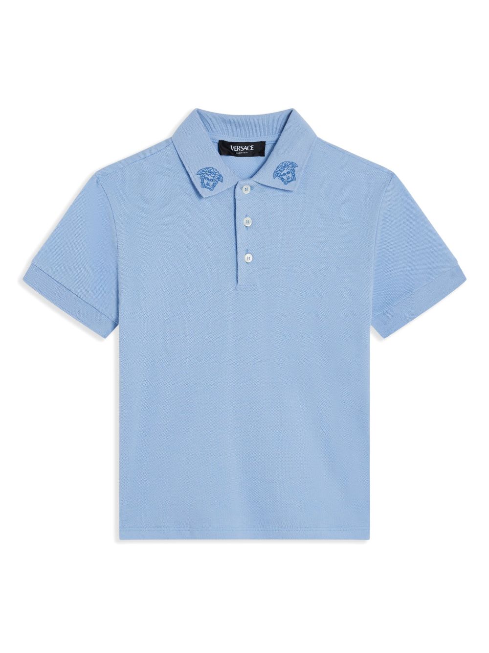 Versace Kids Medusa polo衫 - 蓝色
