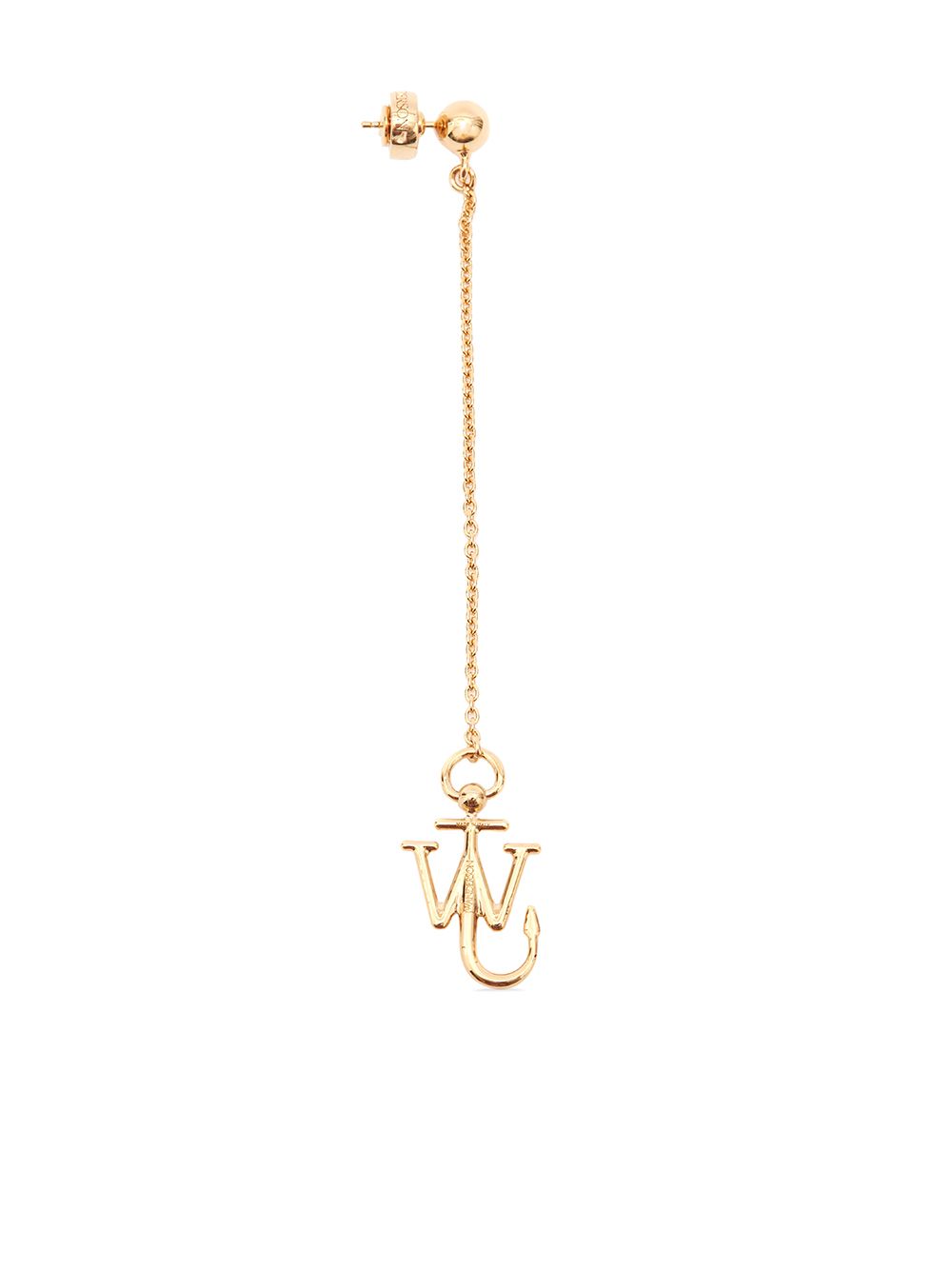 JW Anderson logo细节吊饰耳环 - 金色
