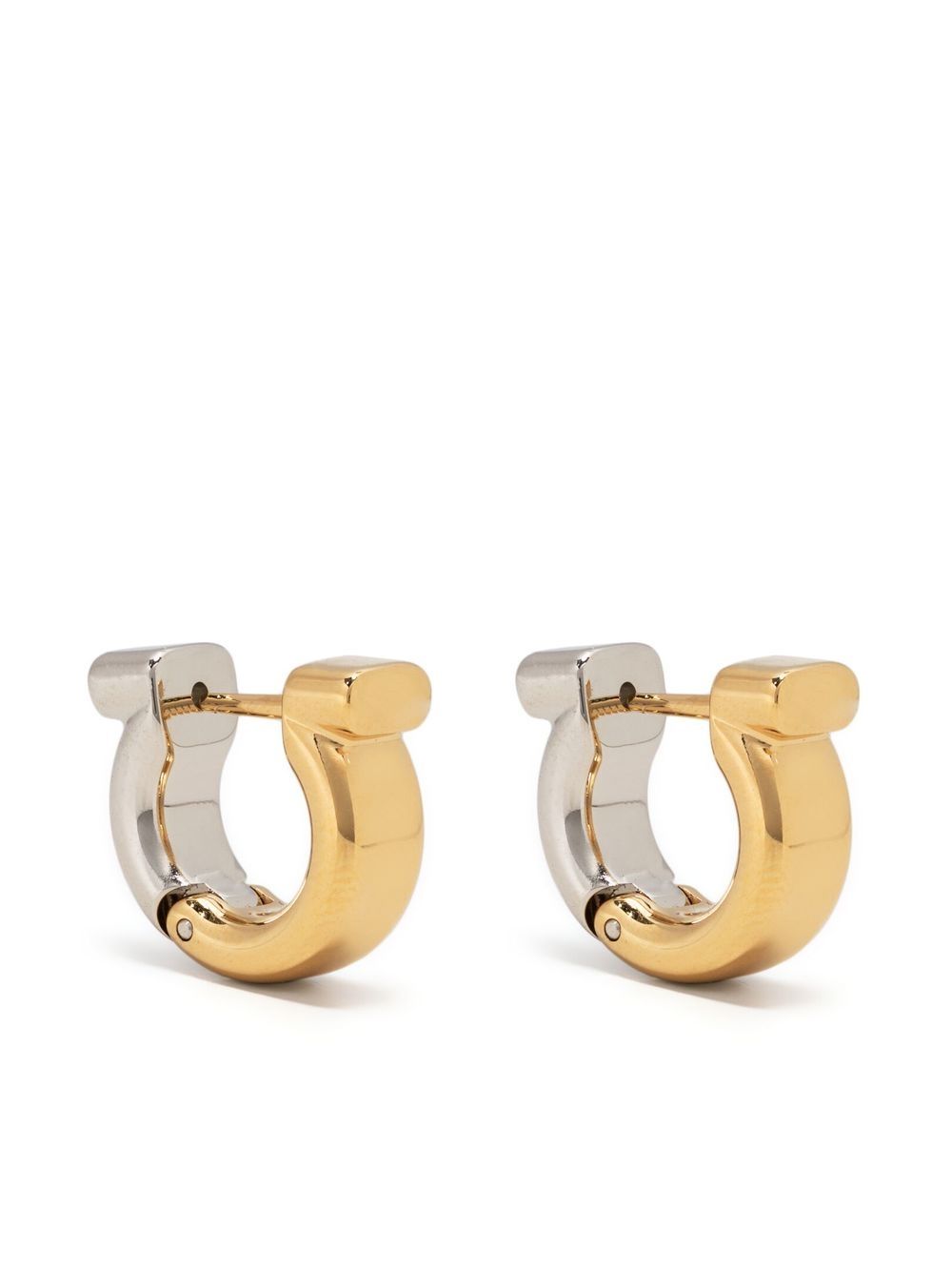 Ferragamo Gancini 圆形耳环 - 金色