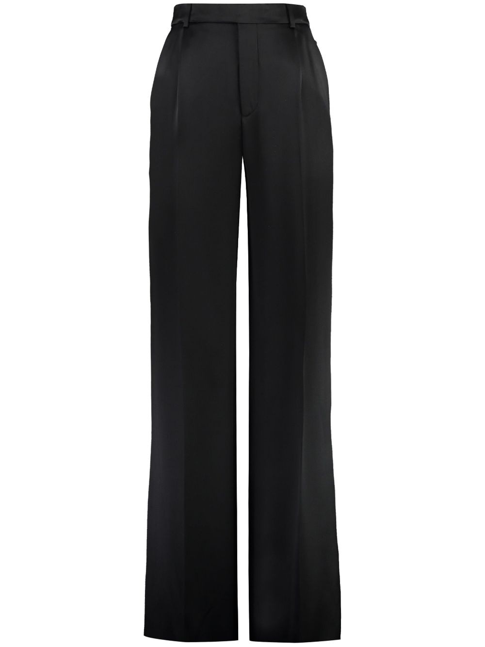 Saint Laurent 褶饰直筒裤 - 黑色