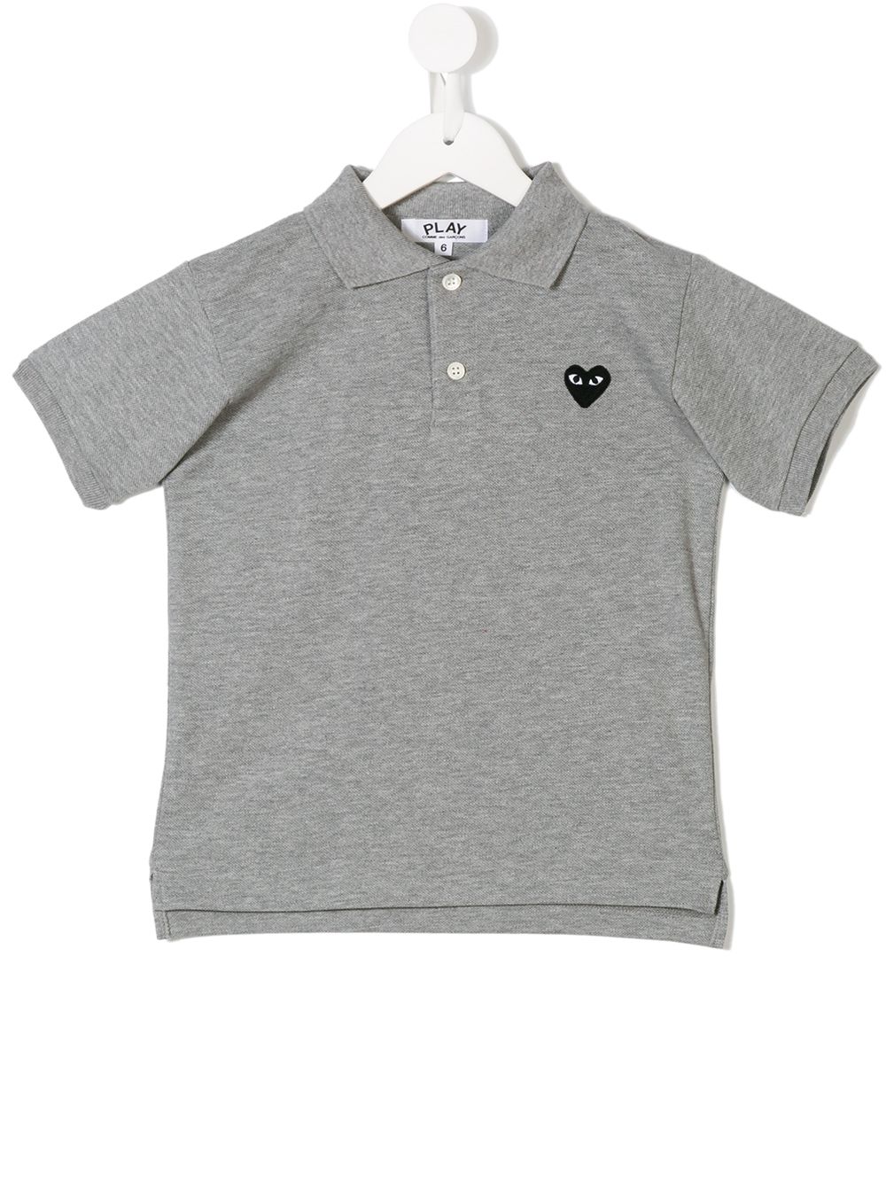 Comme Des Garçons Play Kids 心形刺绣polo衫 - 灰色