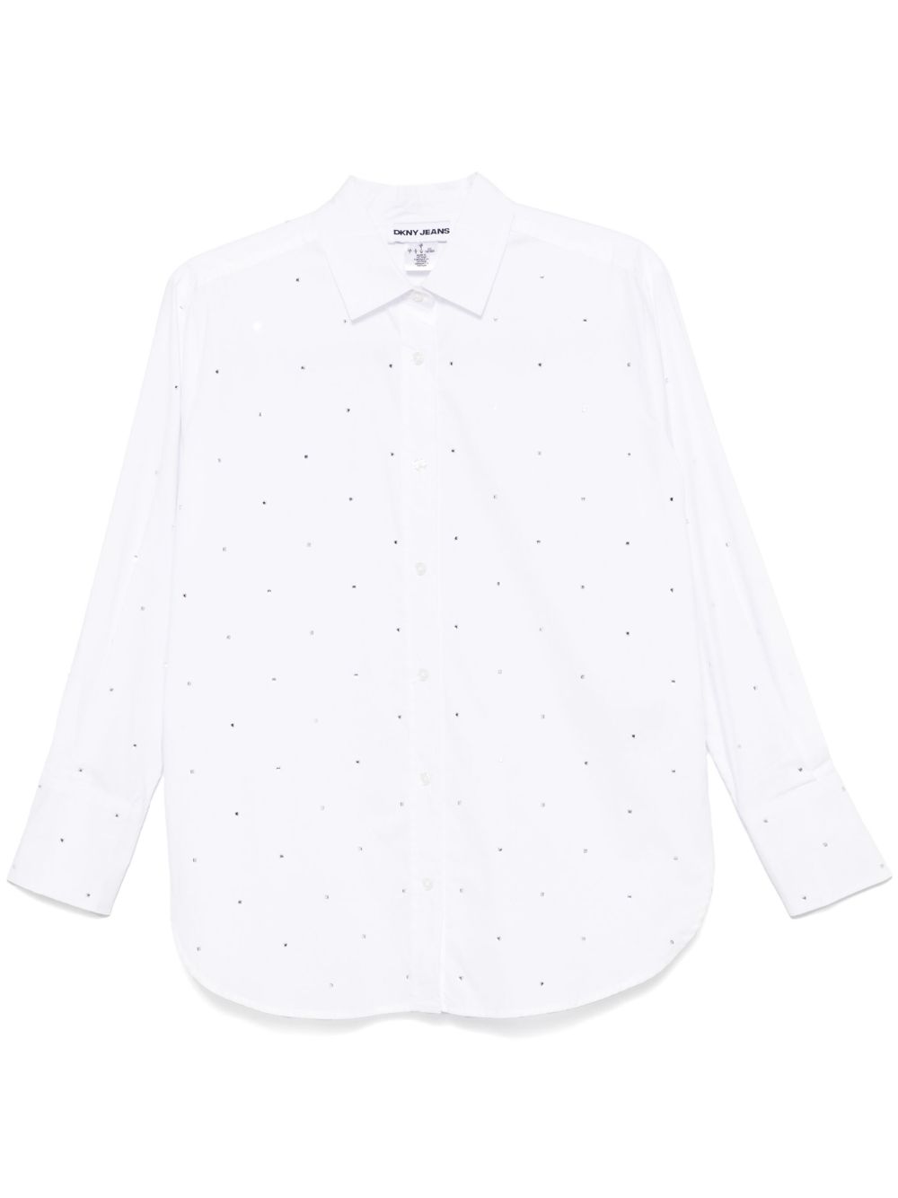 DKNY 水钻纽扣衬衫 - 白色