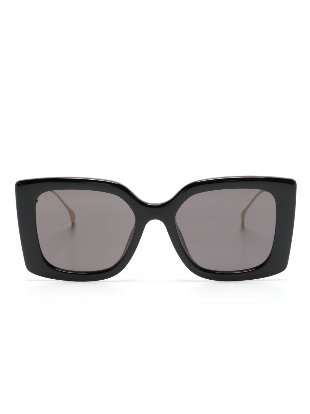 Gucci Eyewear 超大镜框太阳眼镜 - 黑色