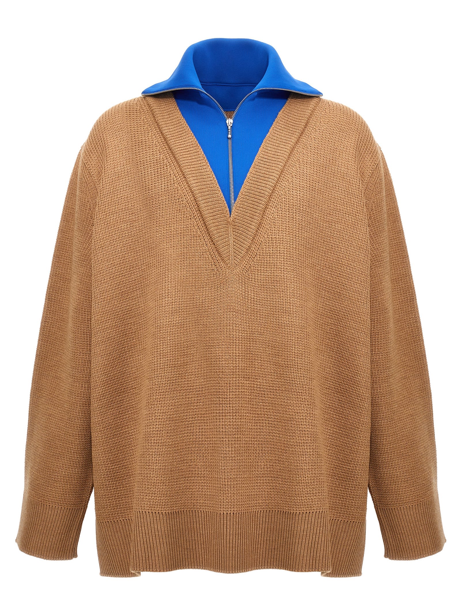 Jil Sander 半开拉链针织衫