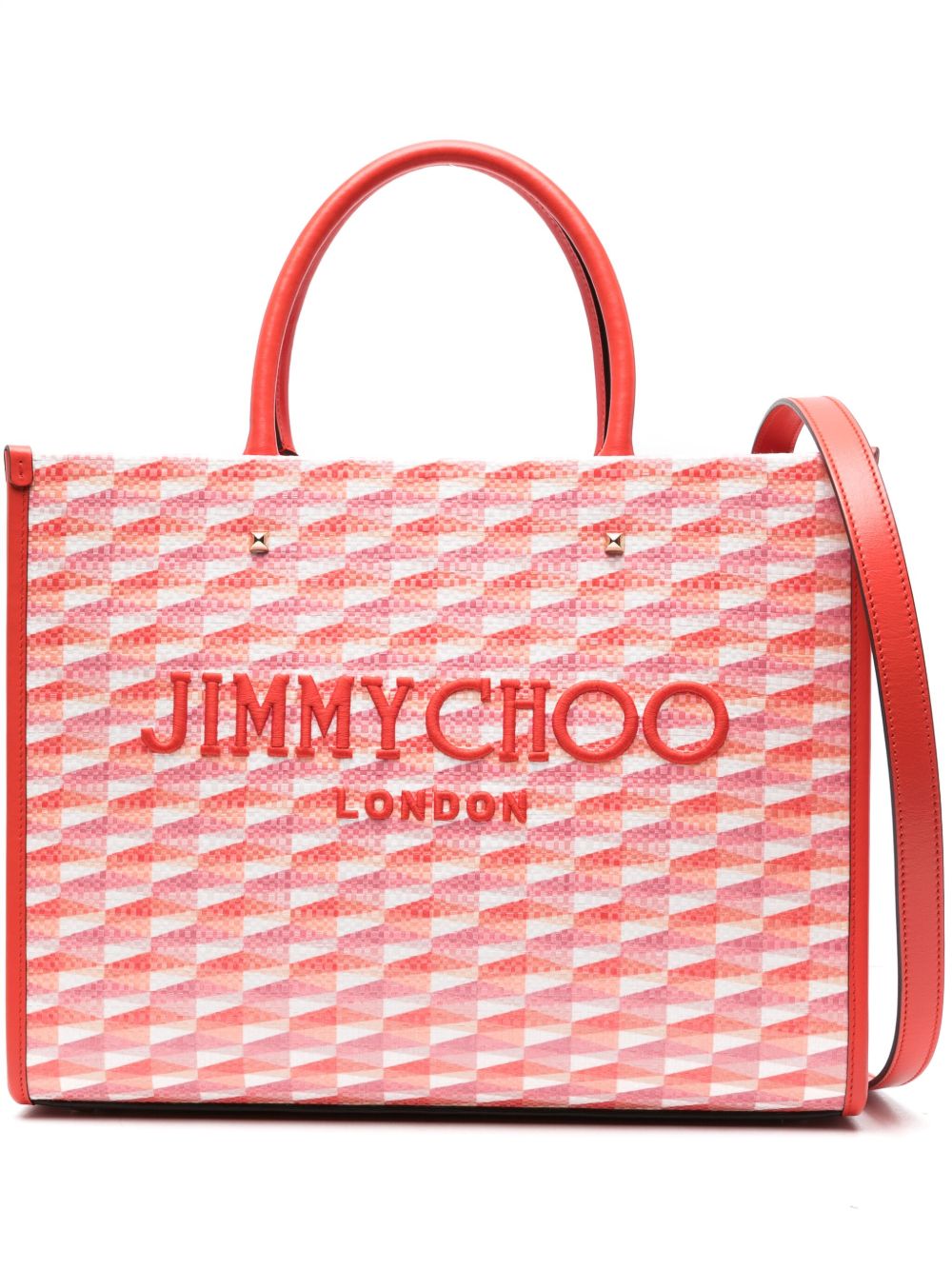 Jimmy Choo Avenue 中号手提包 - 红色