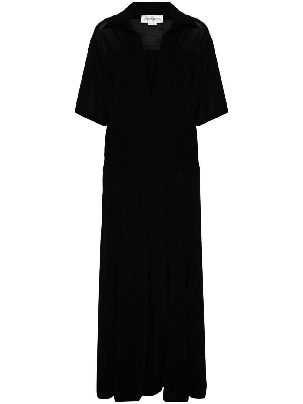 Victoria Beckham 拼接针织连衣裙 - 黑色
