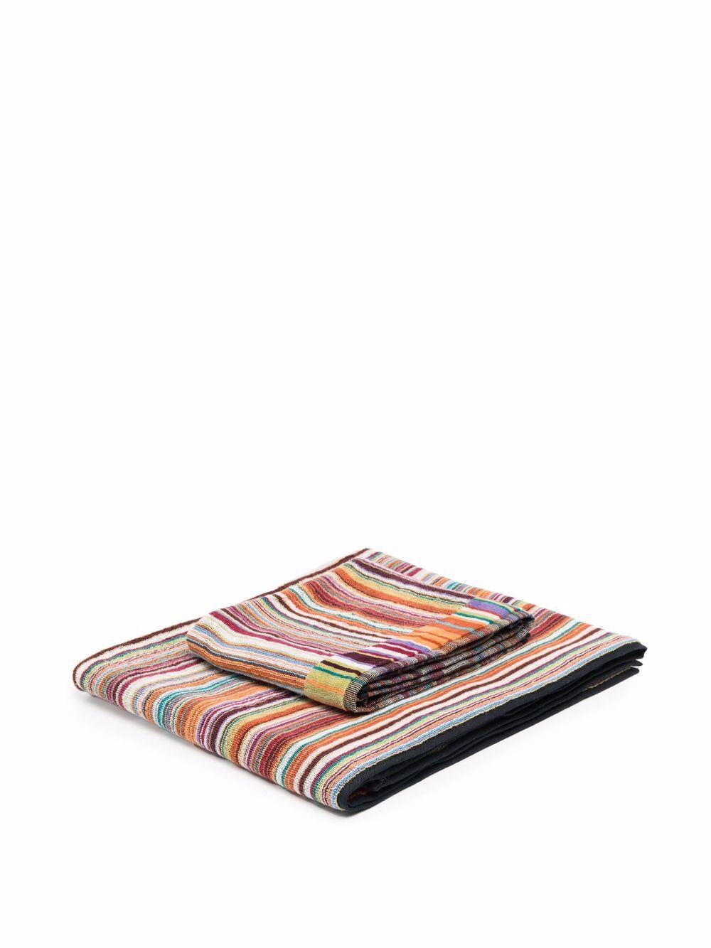Missoni Home Jazz 两件式毛巾套装 - 褐色