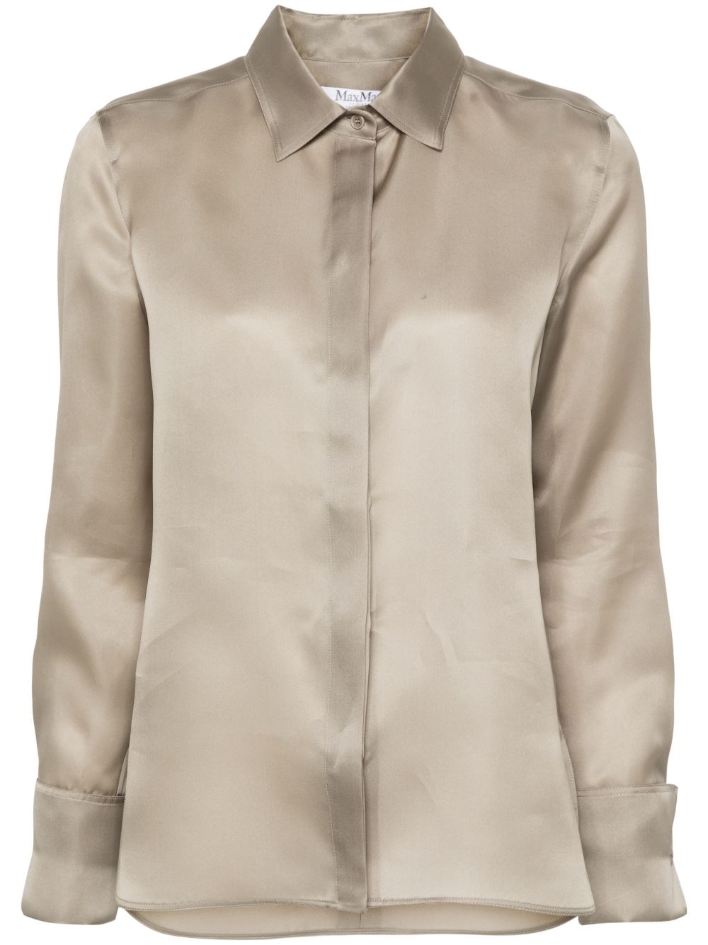 Max Mara Nola 真丝衬衫 - 绿色