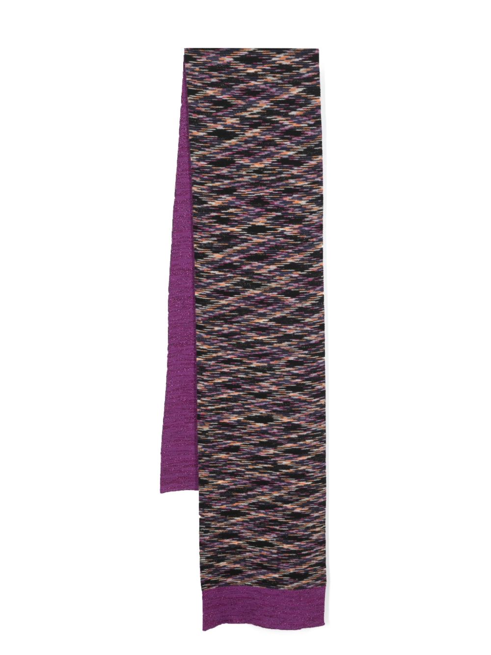 Missoni 图案嵌花双面围巾 - 紫色