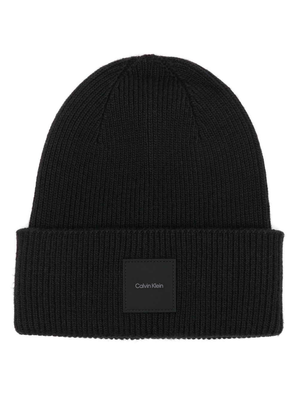 Calvin Klein ribbed beanie - 黑色